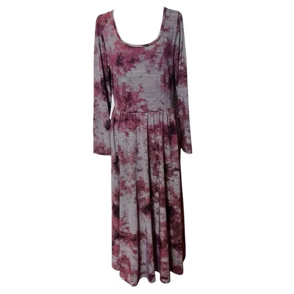 drop waist summer maxi dress LaBelle Strapless Drop Waist Pink Floral Maxi Dress - L Size - Women's Dresses